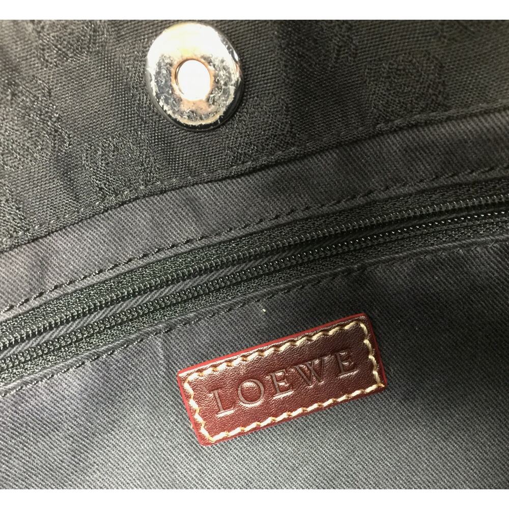 LOEWE - Leather-Trimmed Anagram Canvas Tote Black & Gray - Picture 3 of 10